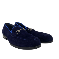 Handcrafted Blue suede Shoe